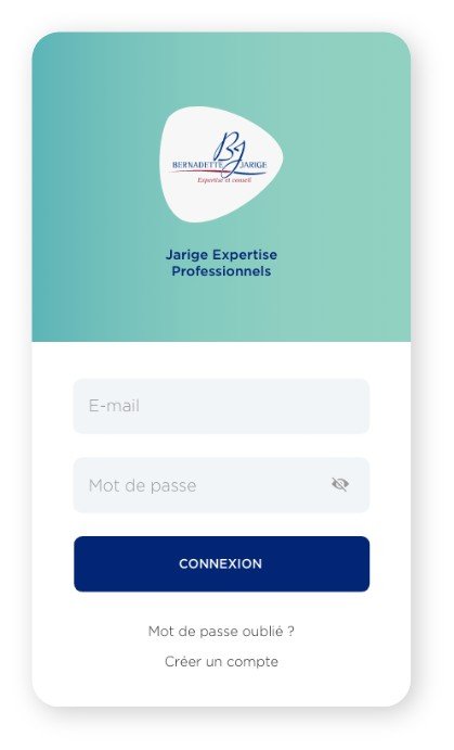 Mobile - Connexion - Jarige Pro